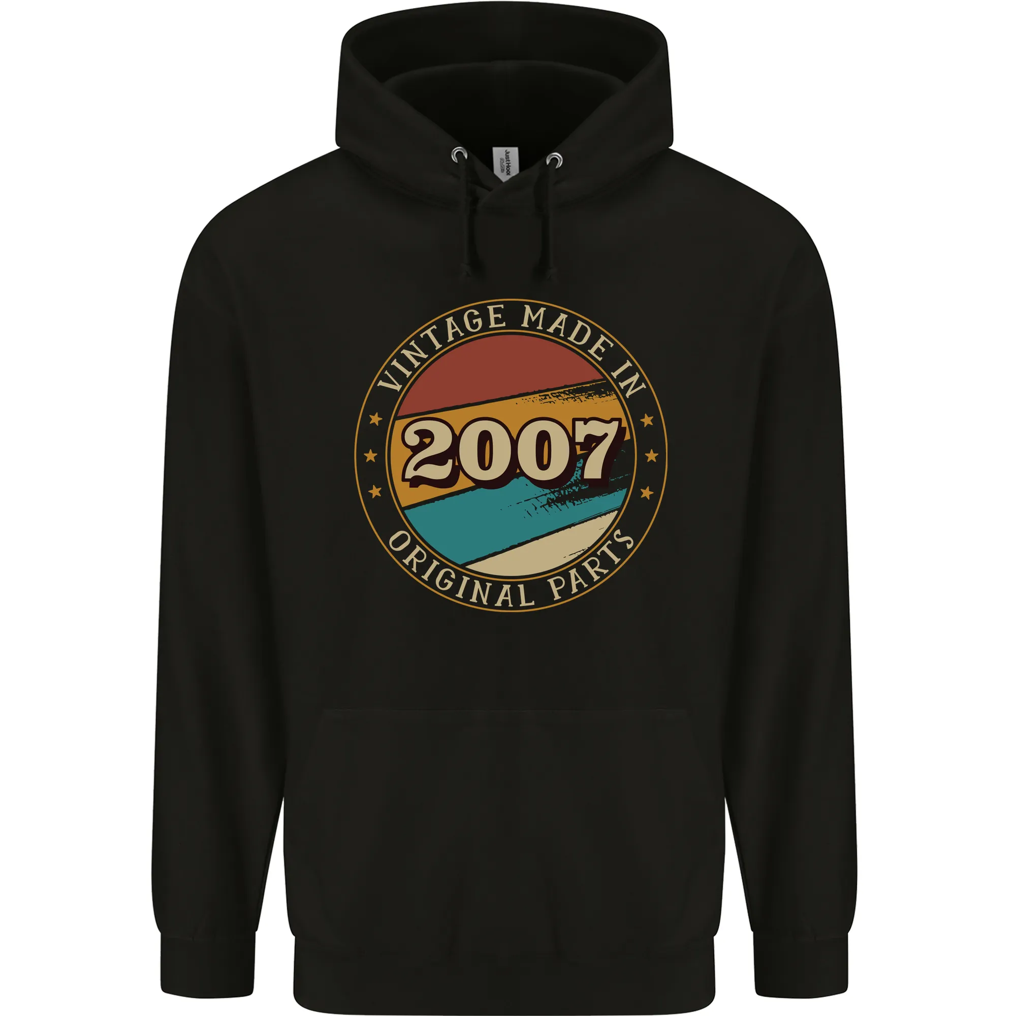 17th Birthday  Vintage Made In 2007 Mens 80% Cotton Hoodie