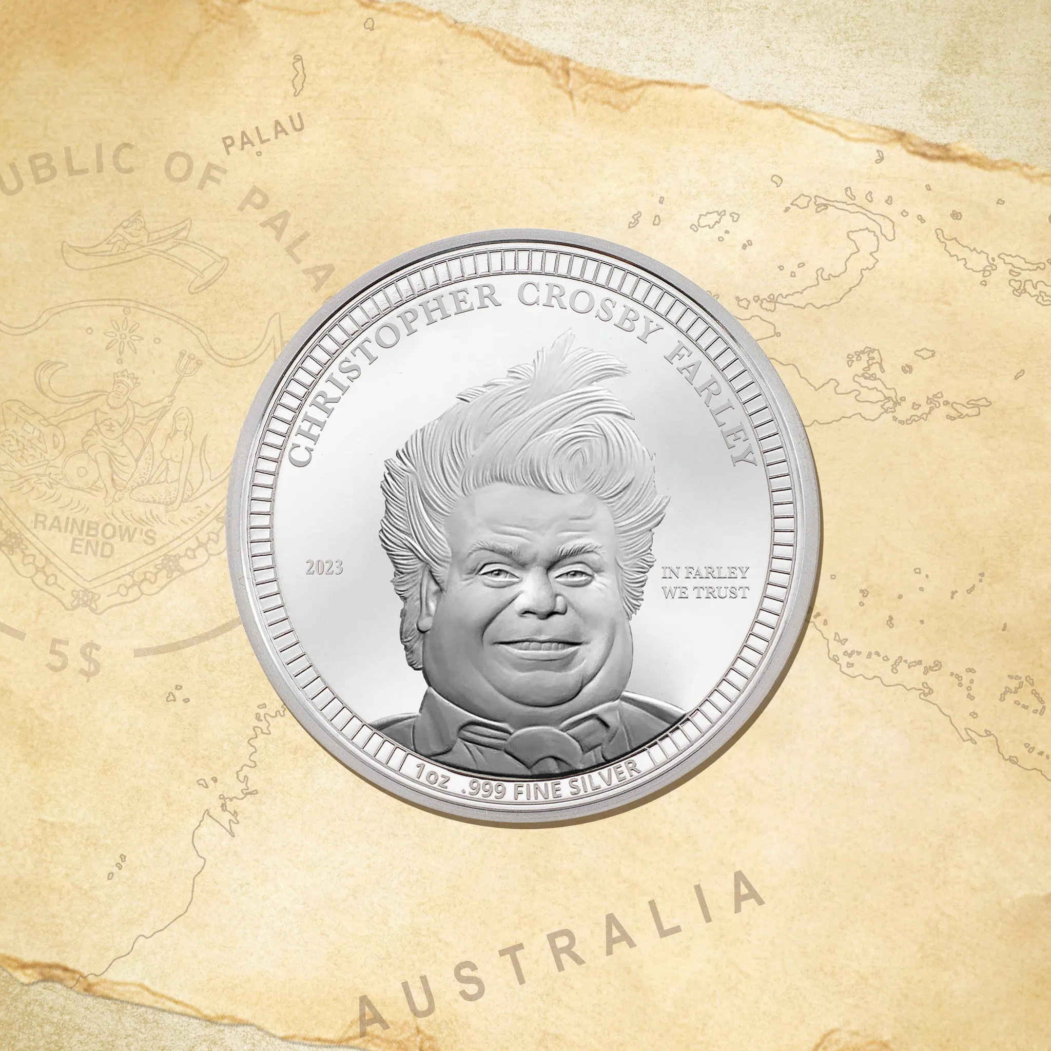 2023 Chris Farley Legal Tender Silver Coin 1 oz