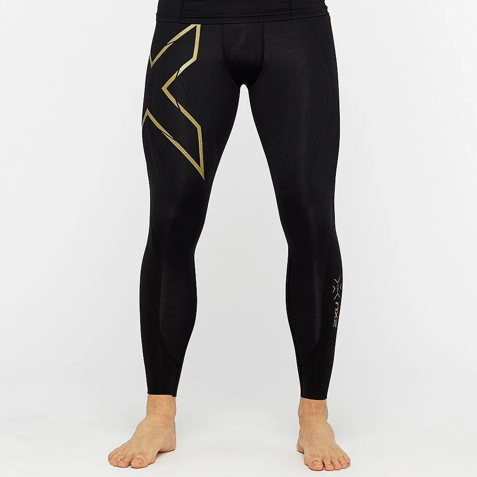 2XU Men's Core Cross Training Compression Tights - Black / Gold