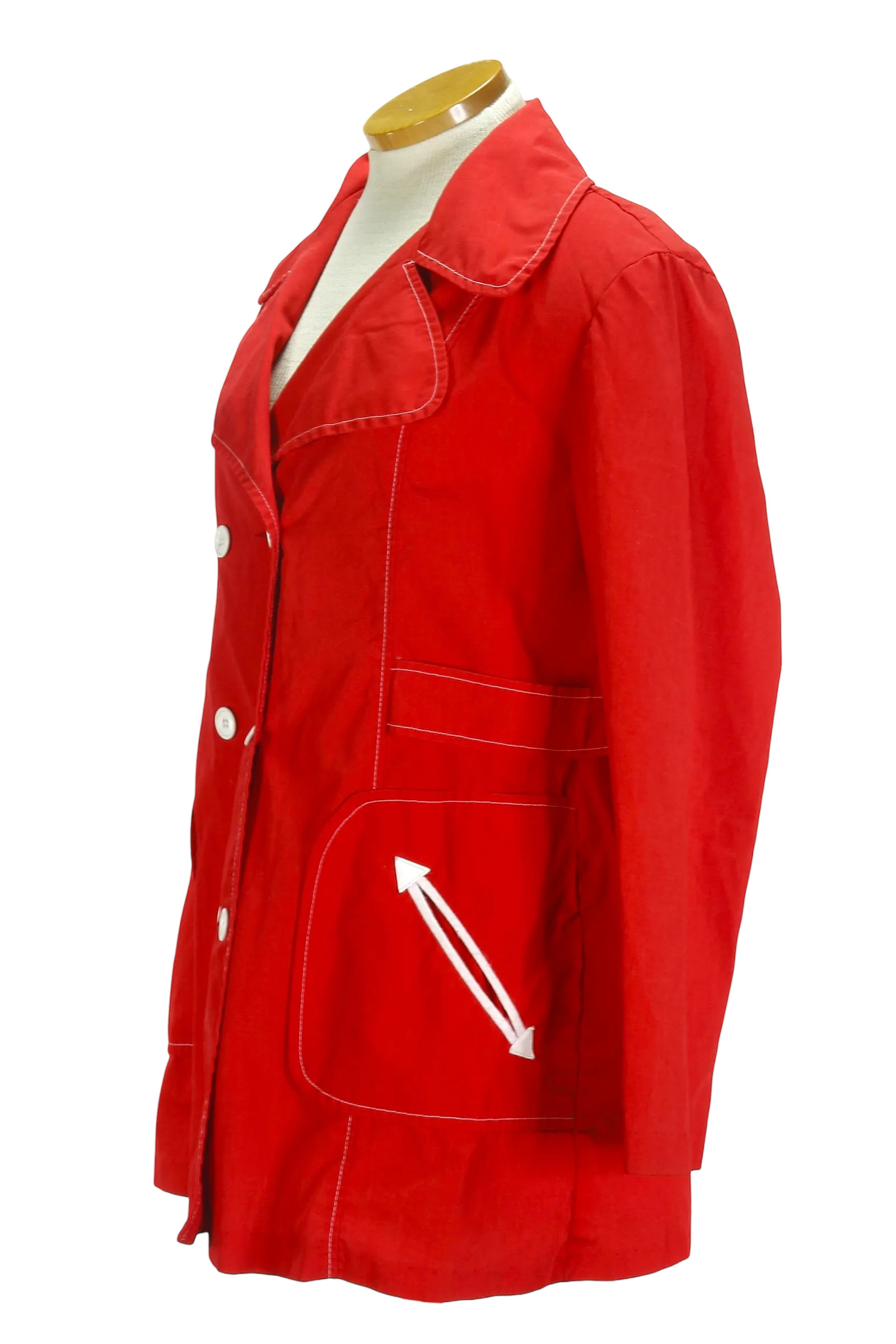 80s Double Breast Red Spring Jacket       M