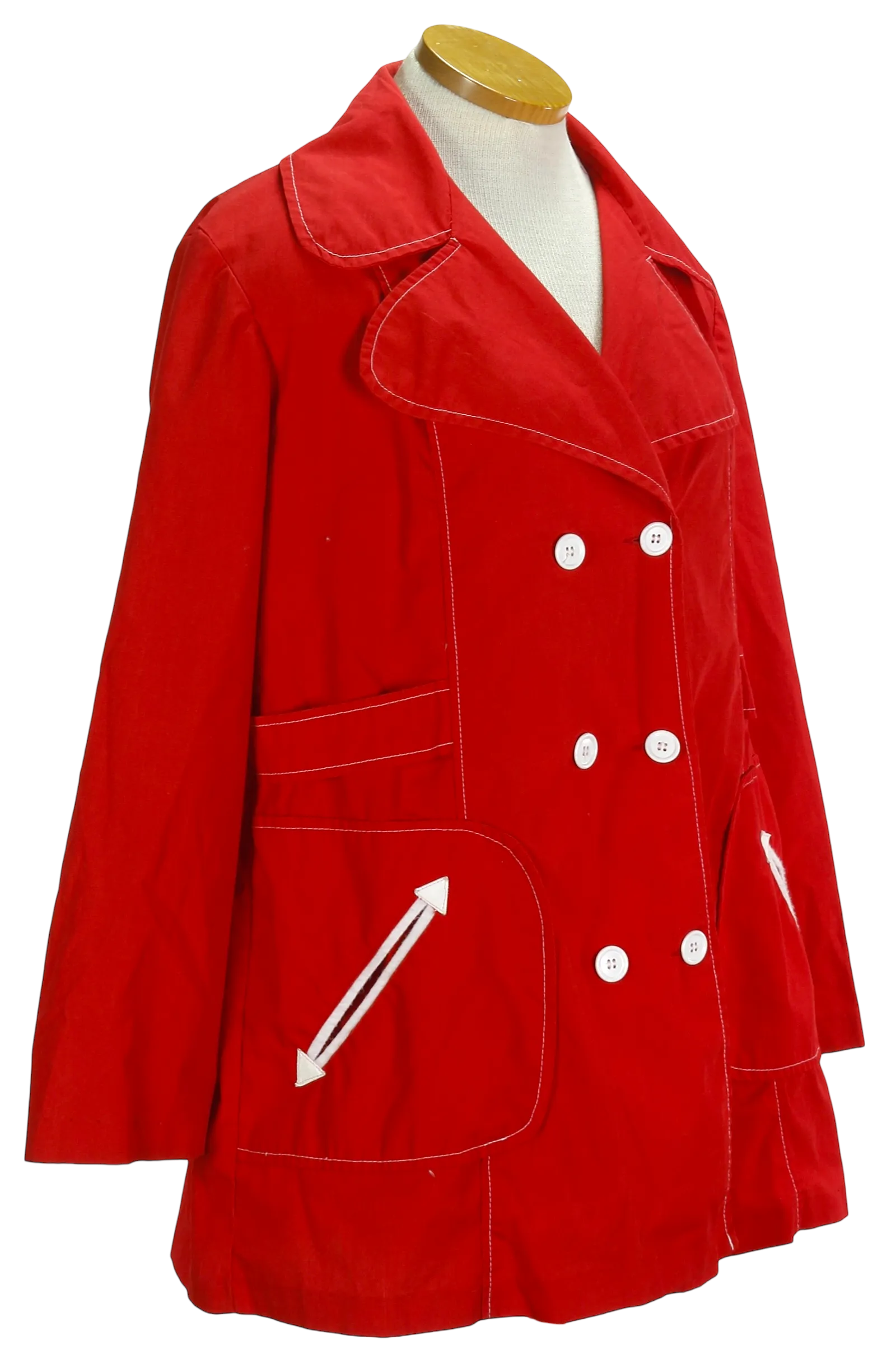 80s Double Breast Red Spring Jacket       M