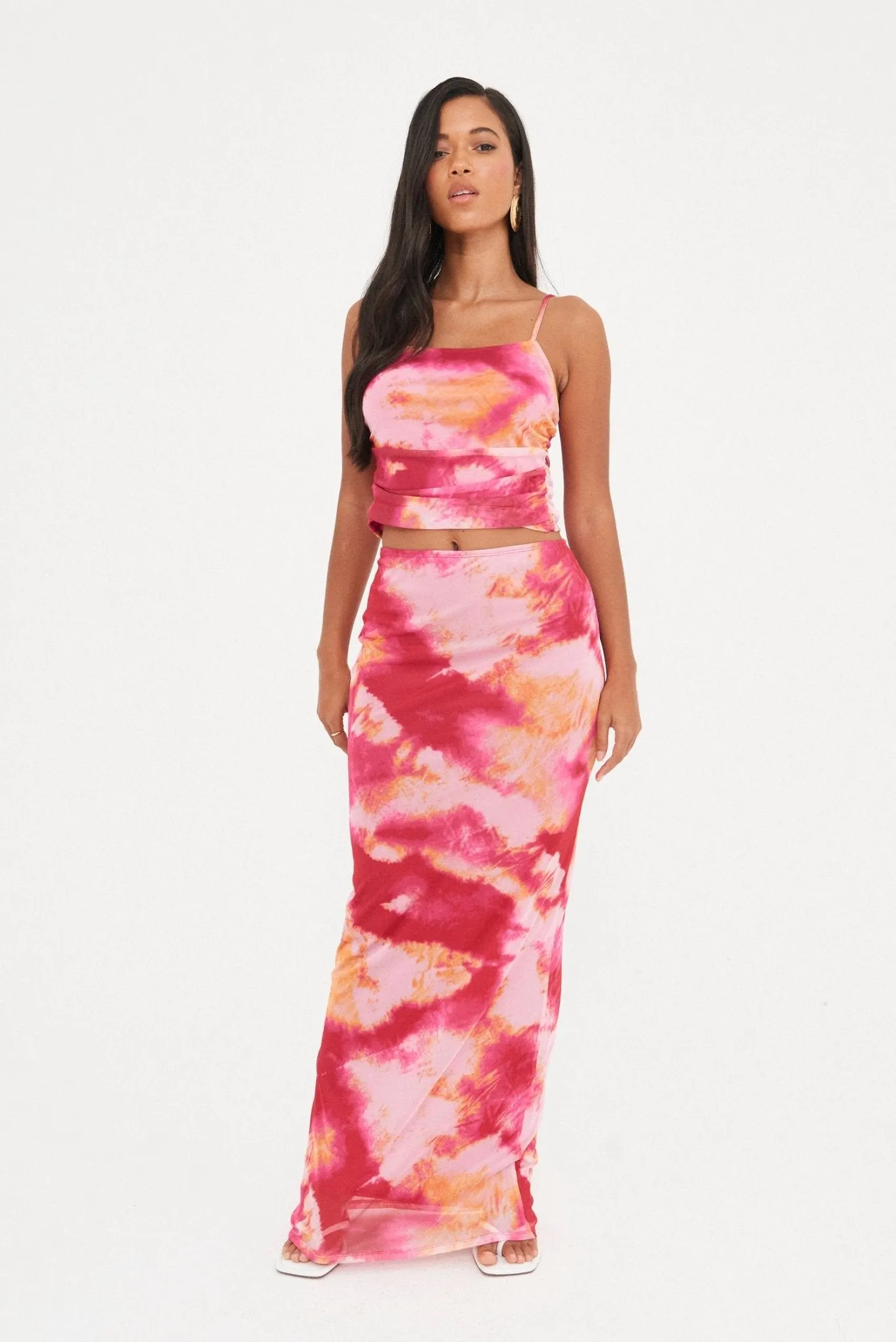 ABSTRACT MESH CROP & MAXI CO-ORD