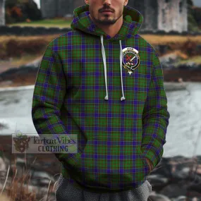 Adam Tartan Cotton Hoodie with Family Crest