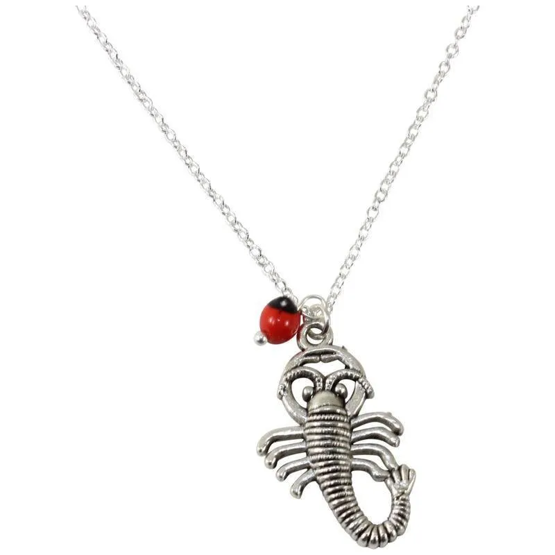 Adjustable Silver Tone Good Luck Charm Necklace w/ Huayruro Red & Black Seed Beads 16" - 18"