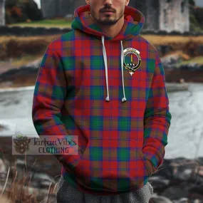 Affleck Tartan Cotton Hoodie with Family Crest