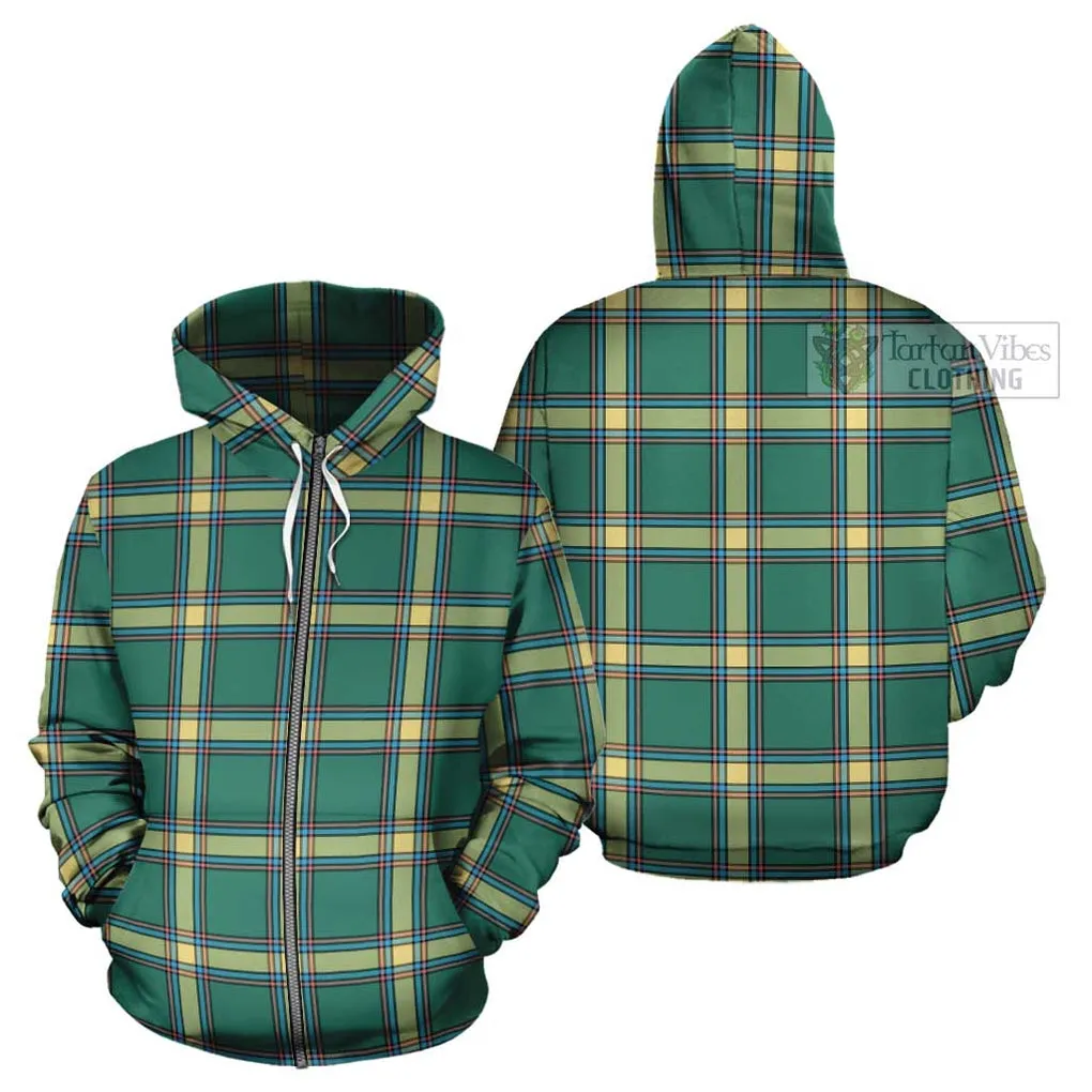 Alberta Province Canada Tartan Cotton Hoodie