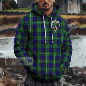 Alexander Tartan Cotton Hoodie with Family Crest