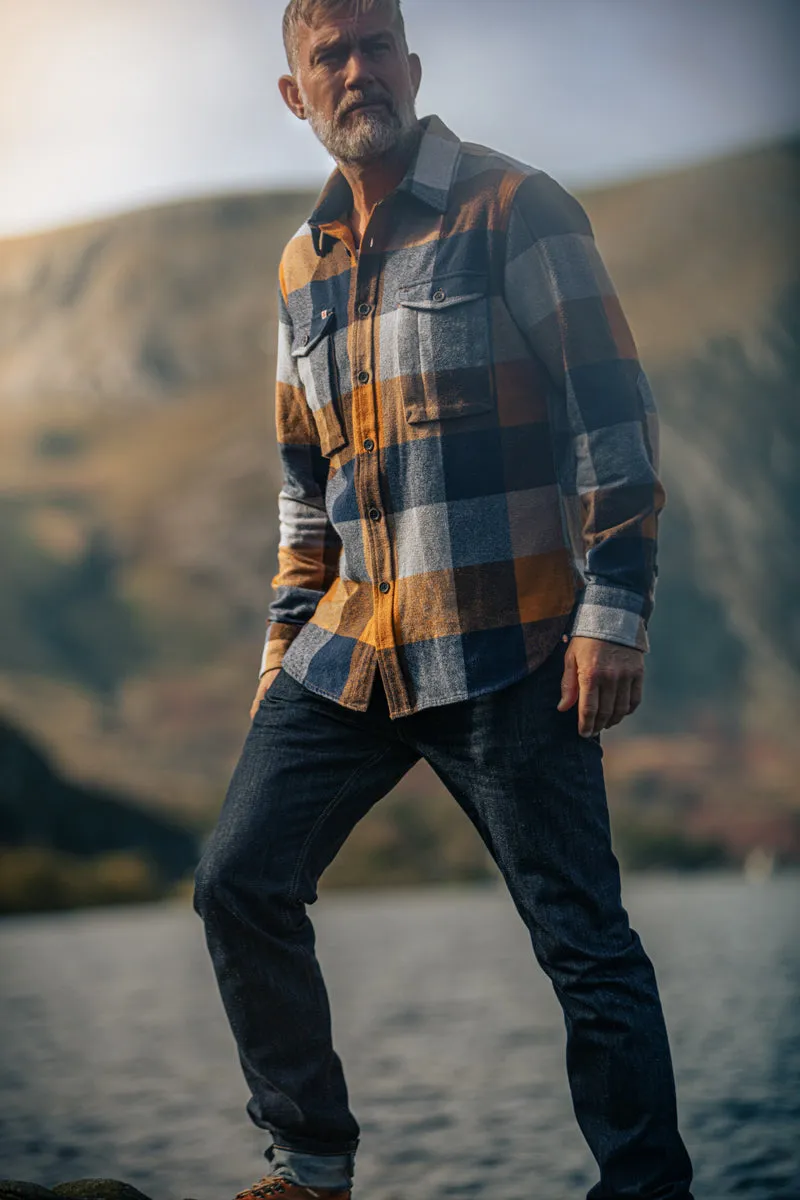 &SONS Big Yukon Flannel Check Shirt Tan