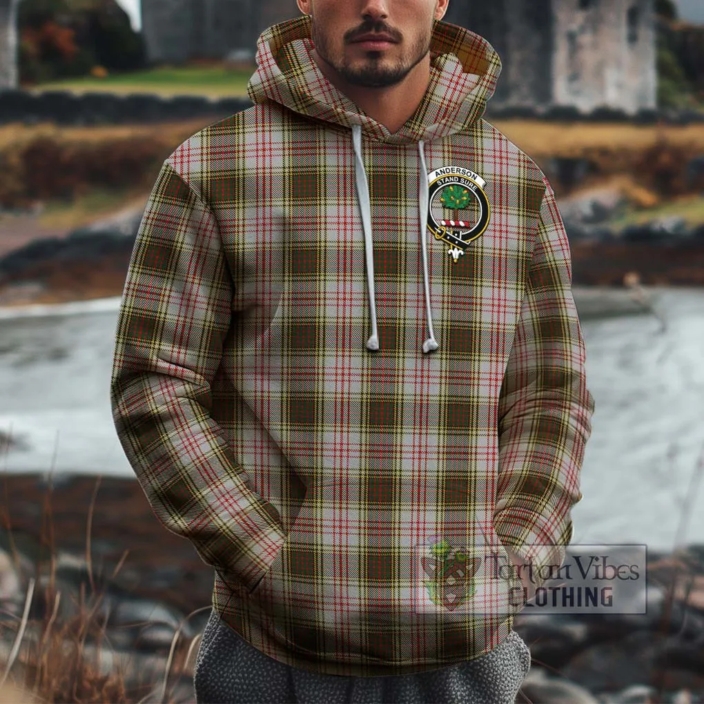 Anderson Dress Tartan Cotton Hoodie with Family Crest