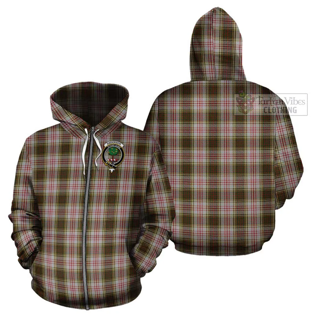 Anderson Dress Tartan Cotton Hoodie with Family Crest