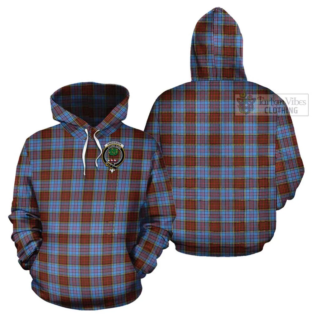 Anderson Modern Tartan Cotton Hoodie with Family Crest