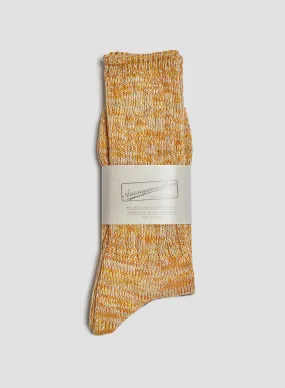 Anonymous Ism 5 Colour Mix Crew Sock in Gold