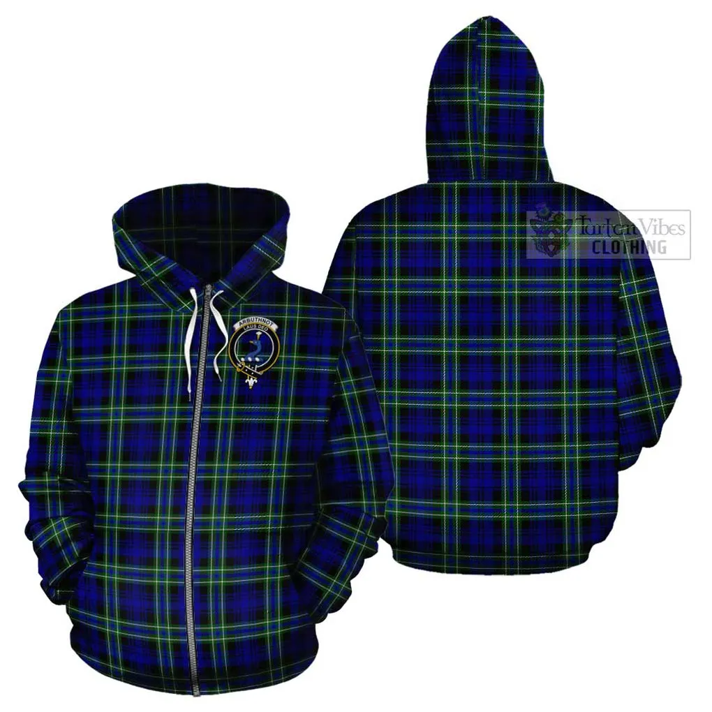 Arbuthnot Modern Tartan Cotton Hoodie with Family Crest