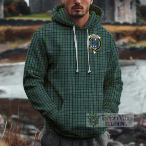 Arbuthnot Tartan Cotton Hoodie with Family Crest