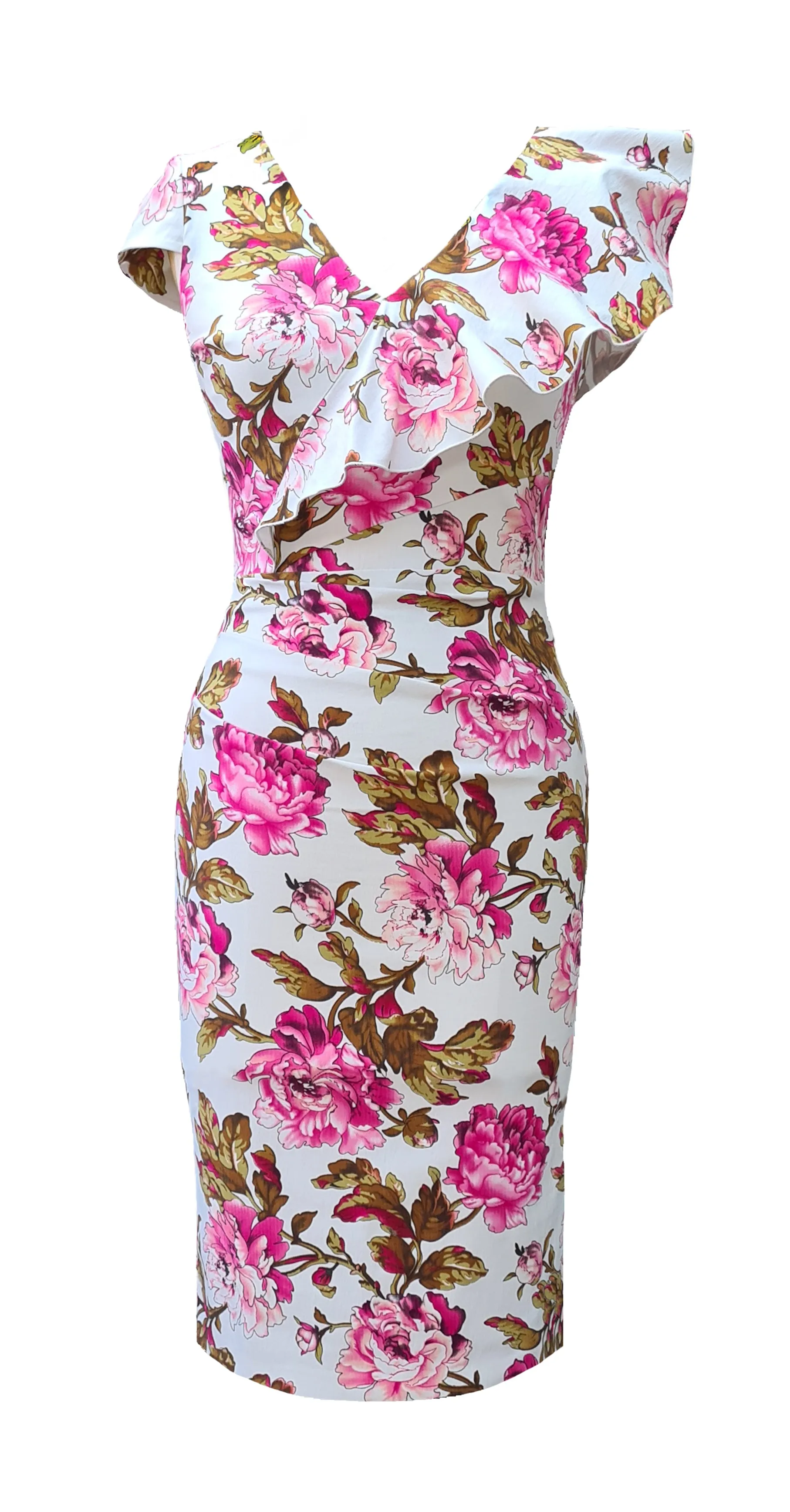 Arina Dress DRC354 Pink Floral Print