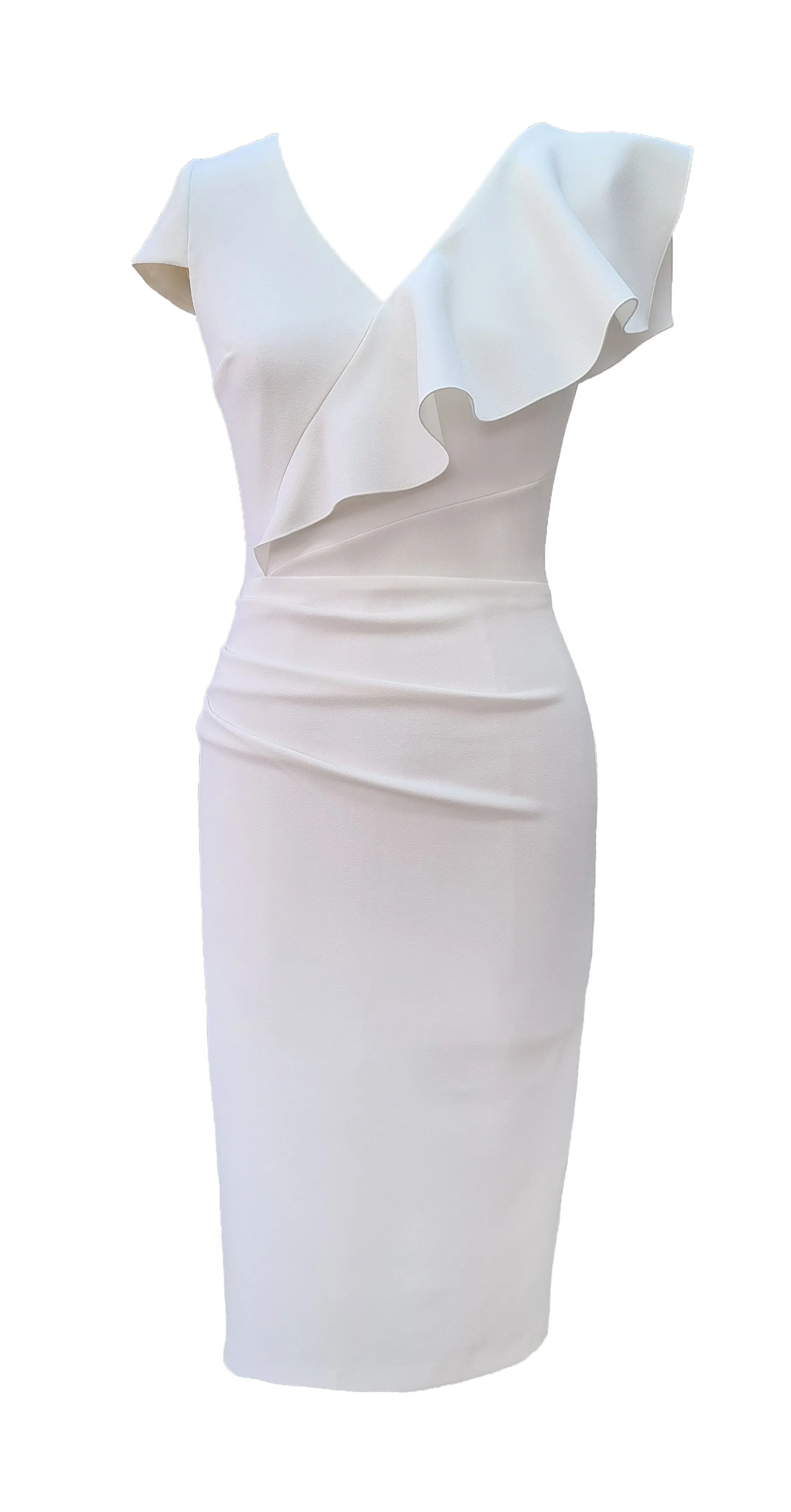 Arina Dress DRC354 White Crepe