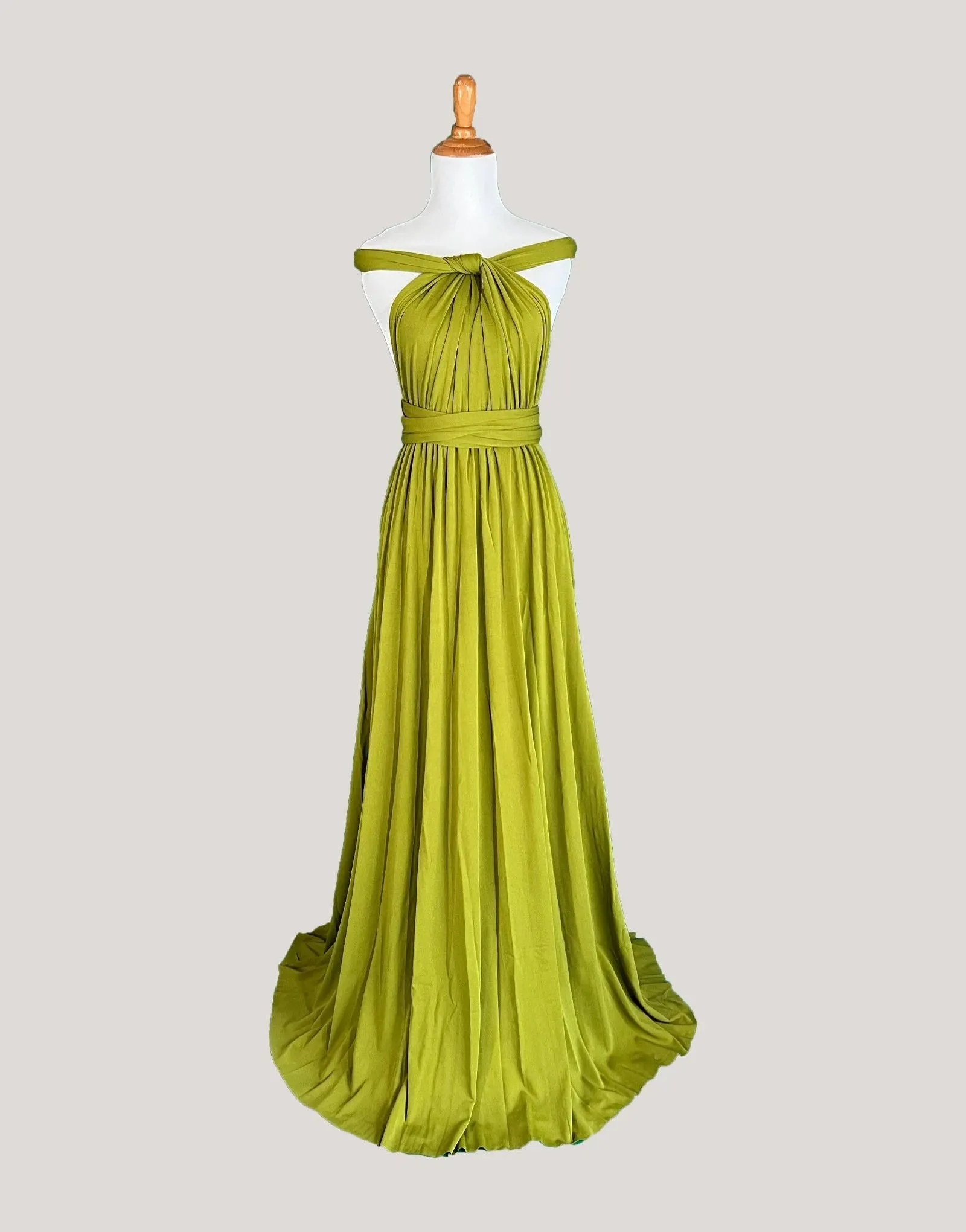 Avocado Green Infinity Dress/ Wrap Convertible Bridesmaid Dress- S101