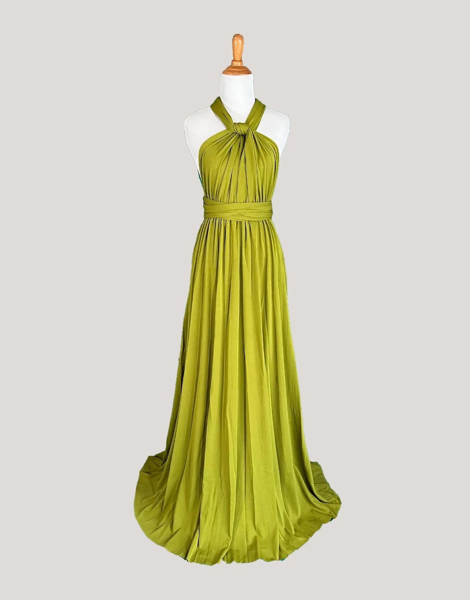 Avocado Green Infinity Dress/ Wrap Convertible Bridesmaid Dress- S101