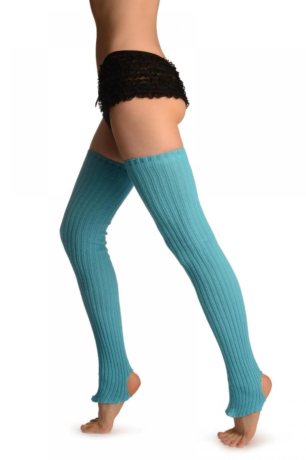 Azure Blue Stirrup Dance/Ballet Leg Warmers