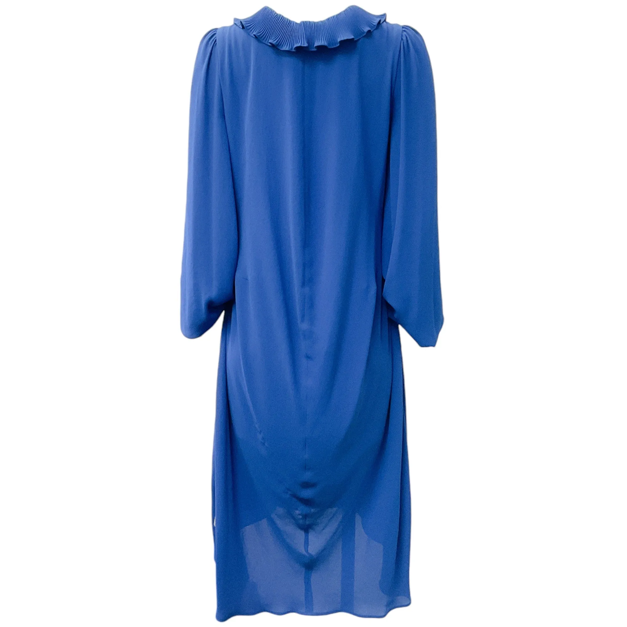 Balenciaga Cobalt Blue Georgette Technique Dress