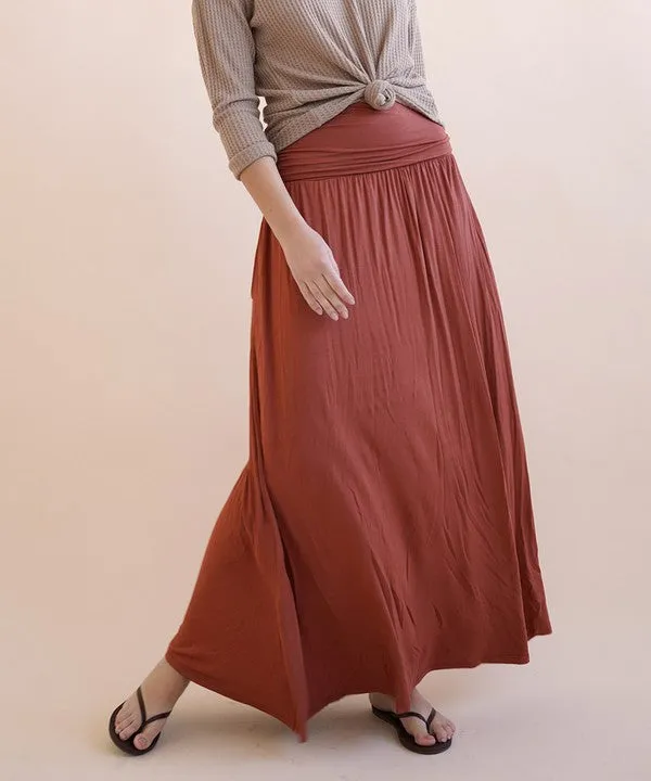 BAMBOO YOGA MAXI SKIRT