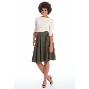 Banned Apparel Khaki Foxy Skirt