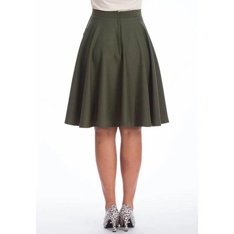 Banned Apparel Khaki Foxy Skirt