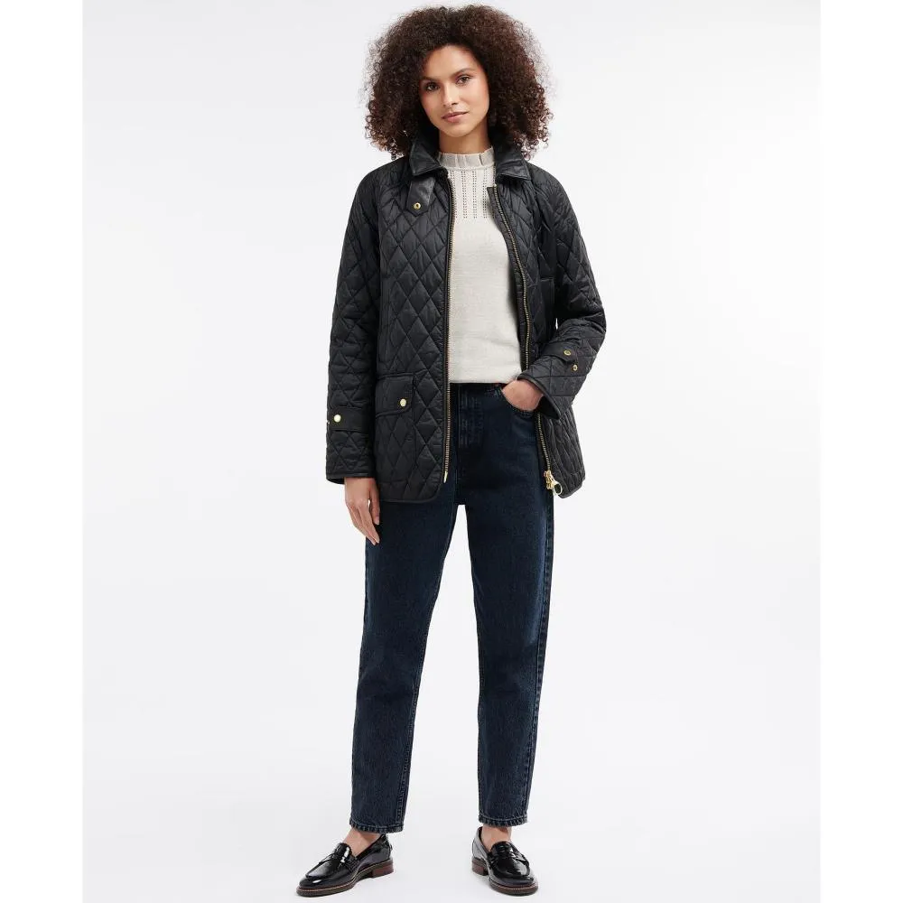 Barbour Kelham Ladies Quilted Jacket - Black/Ancient