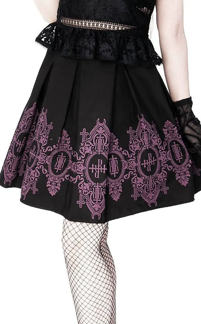 Baroque Monogram Skirt-Purple