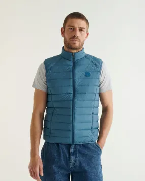 Blue jean Arafo stretch sleeveless puffer jacket