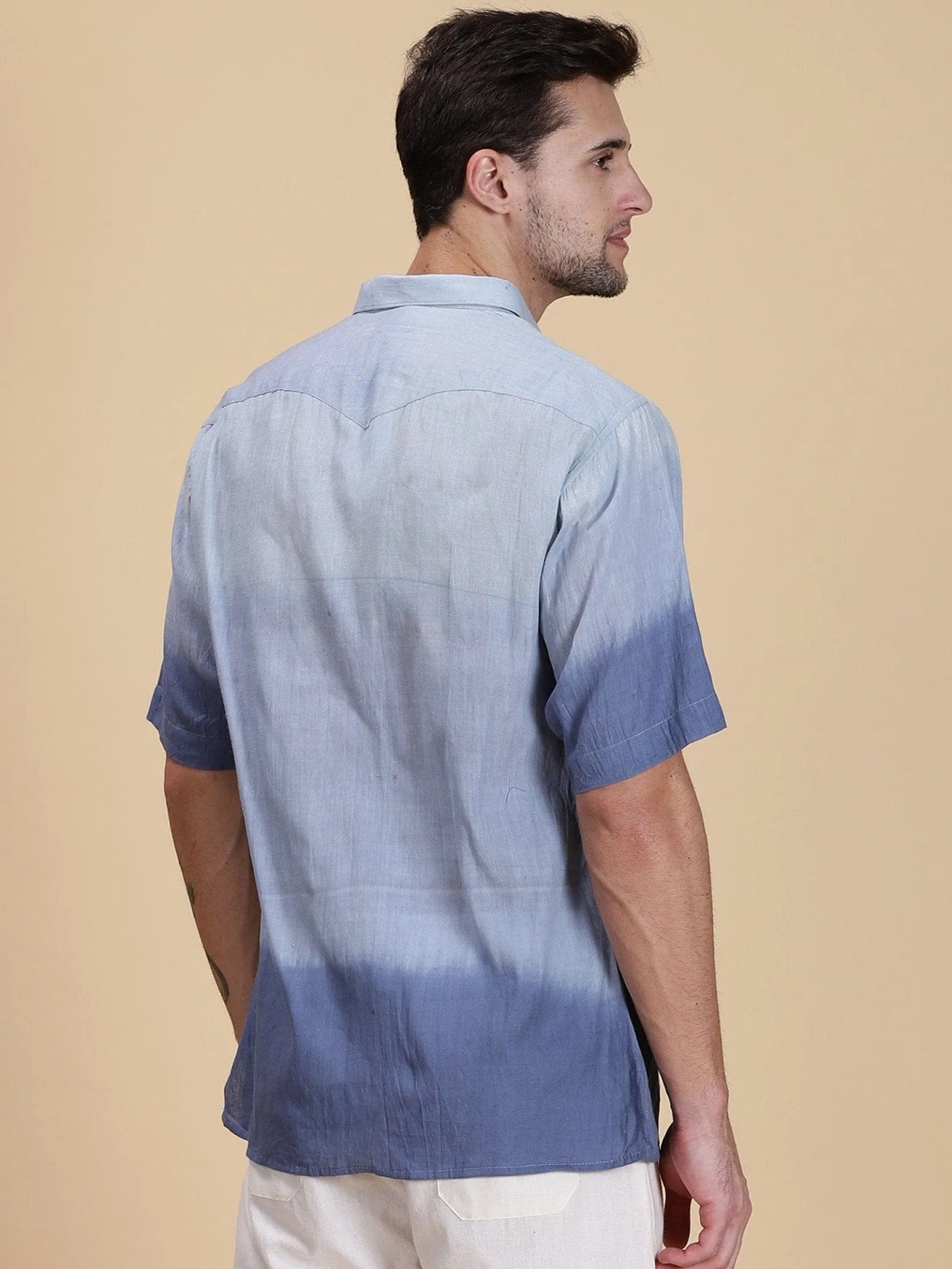 Blue Ombre Men Shirt