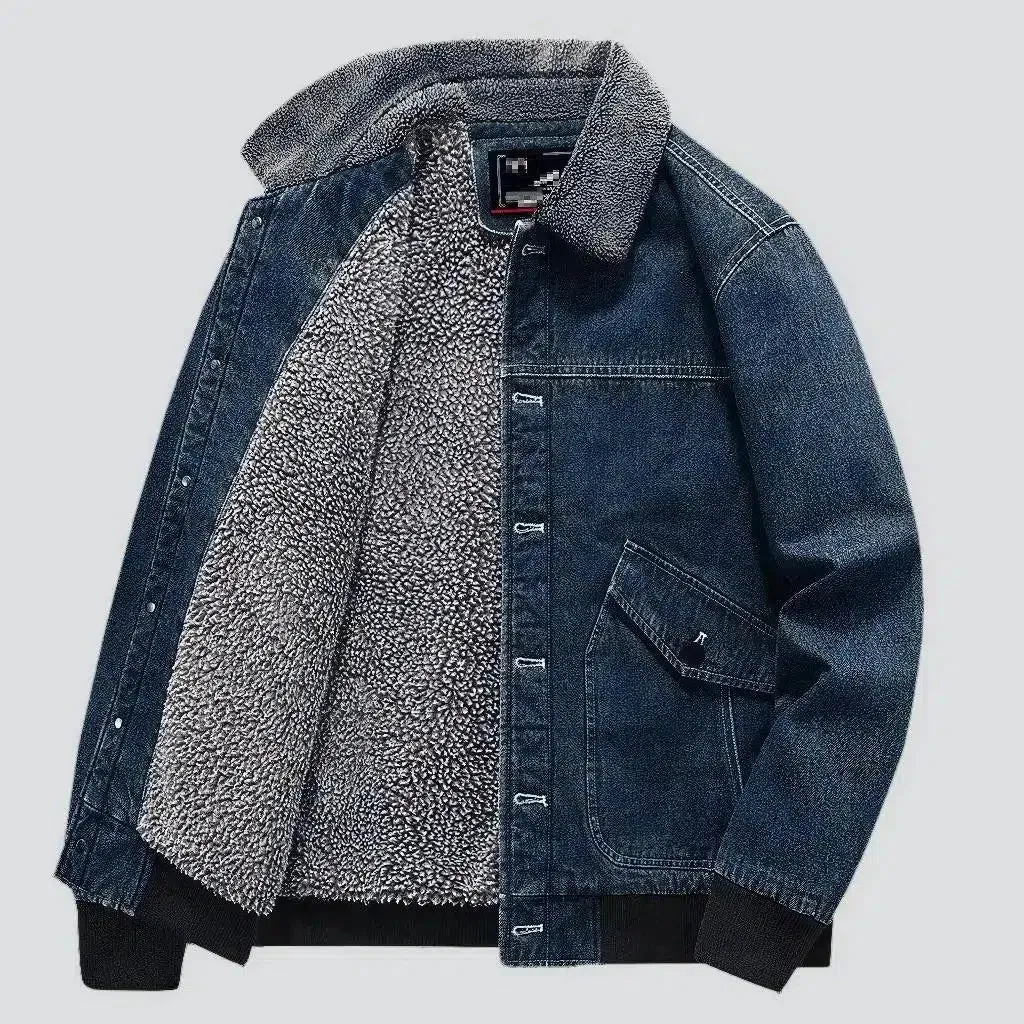 Bomber men's denim jacket