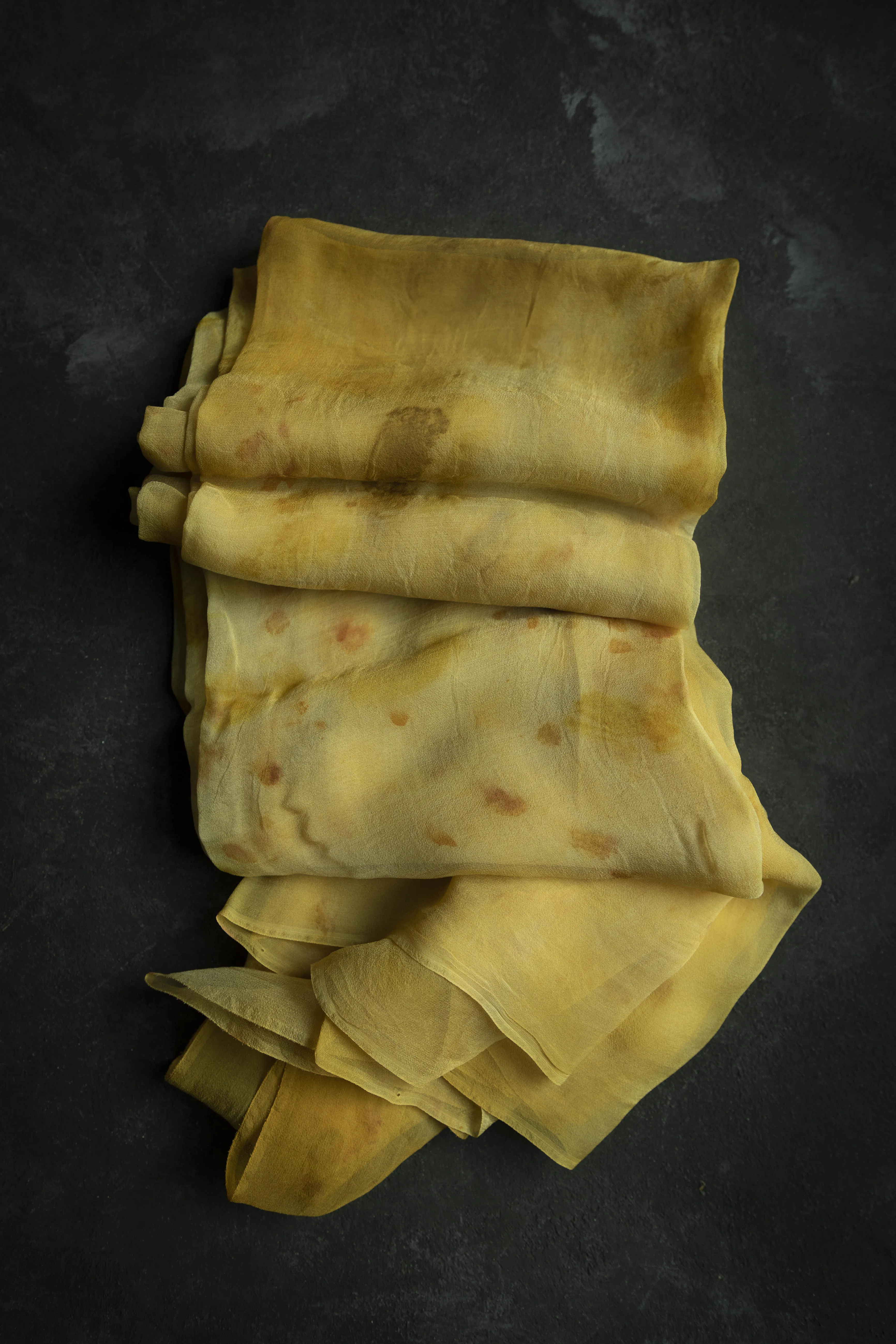 Botanical Print Sheer Silk Table Runner {Marigold & Chrysanthemum}