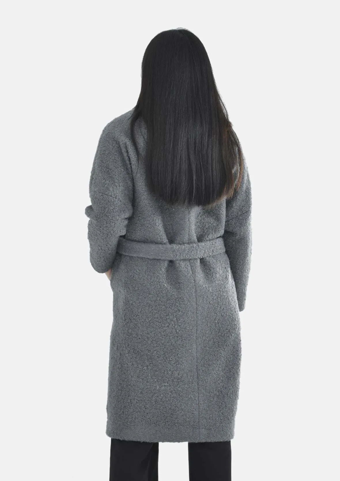 Boucle Tie Belt Coat