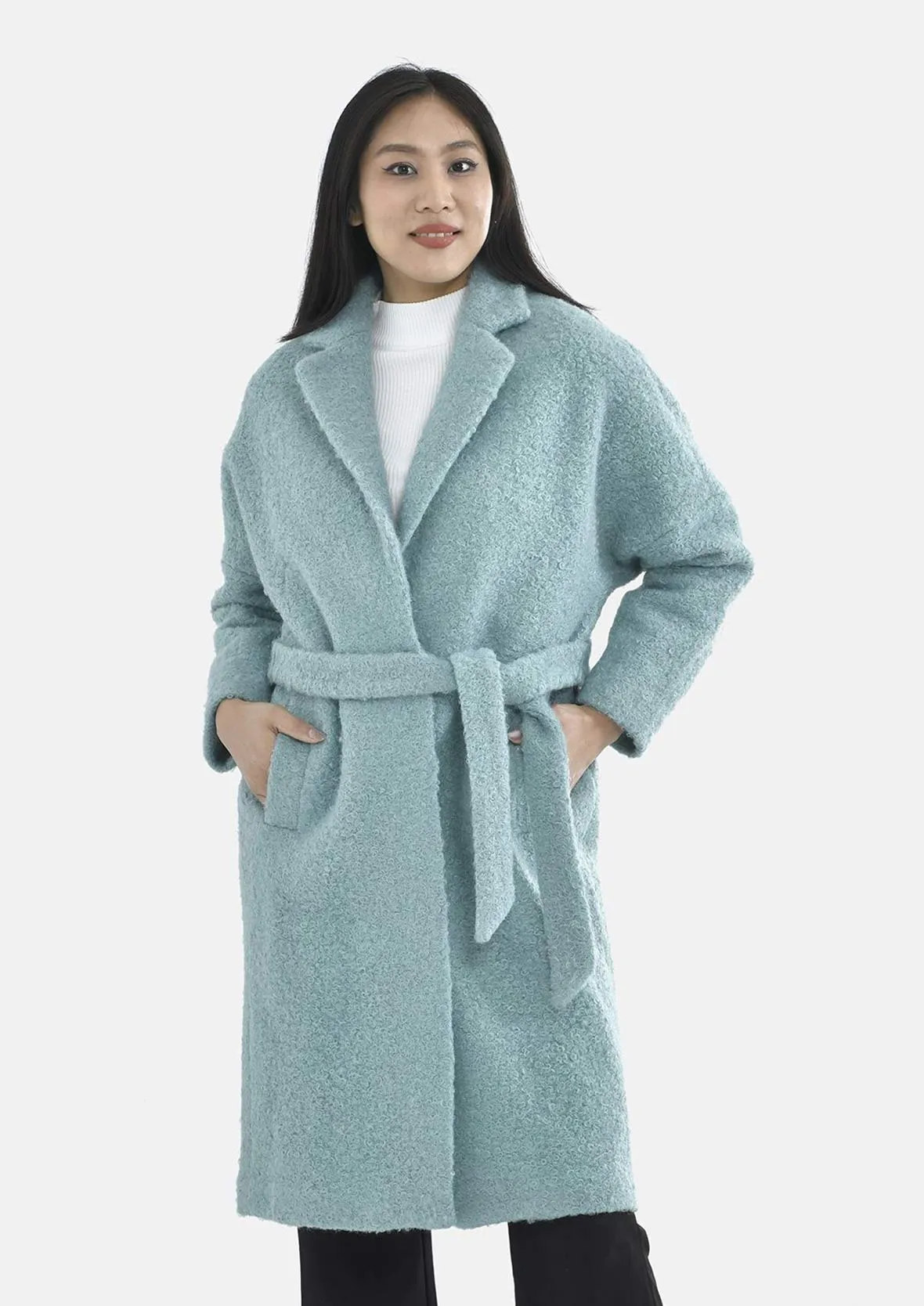 Boucle Tie Belt Coat