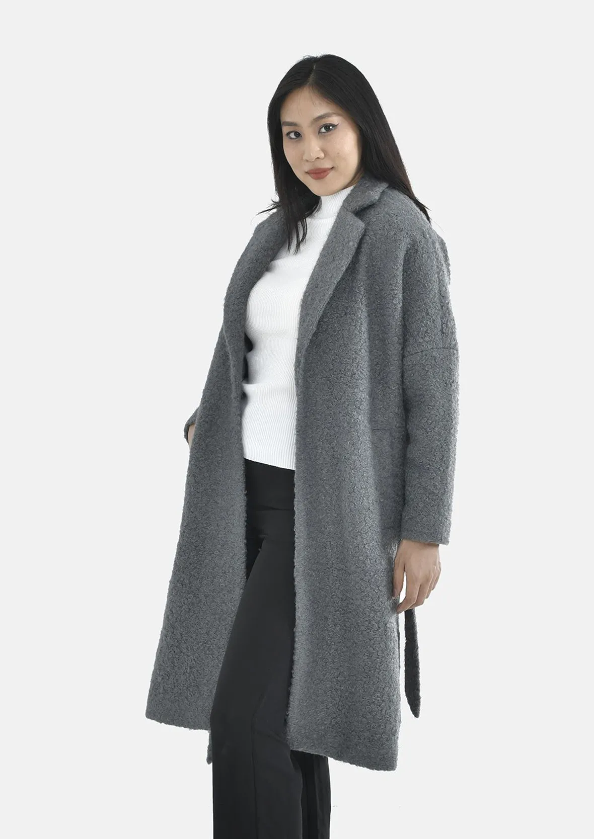 Boucle Tie Belt Coat