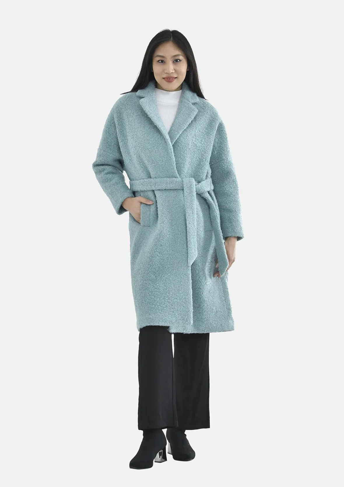 Boucle Tie Belt Coat