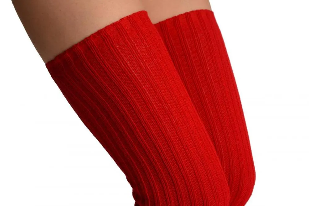 Bright Red Stirrup Dance/Ballet Leg Warmers