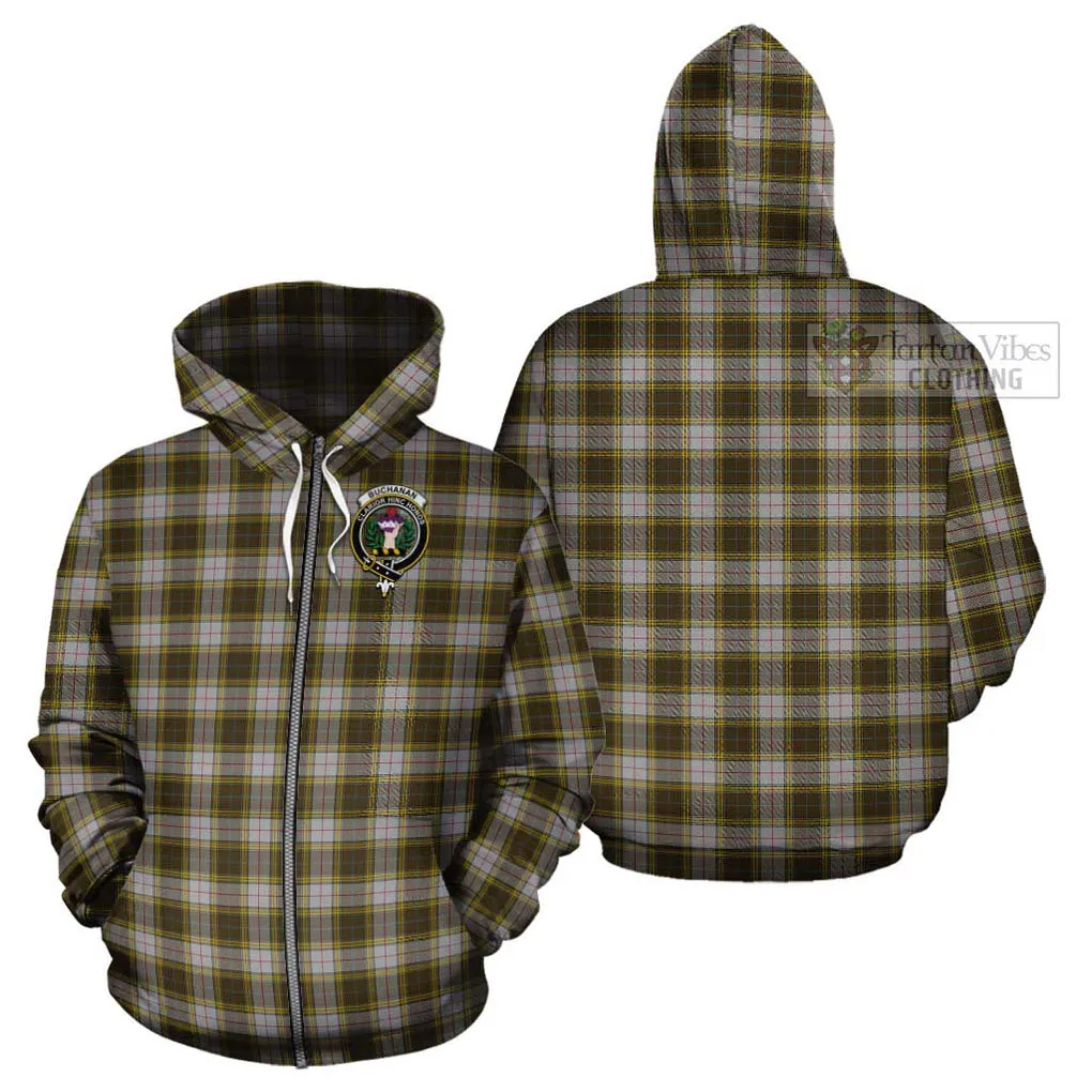 Buchanan Dress Tartan Cotton Hoodie with Family Crest