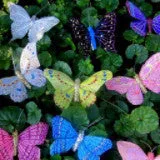 Butterfly Feather Glitter Decoration on hairclips