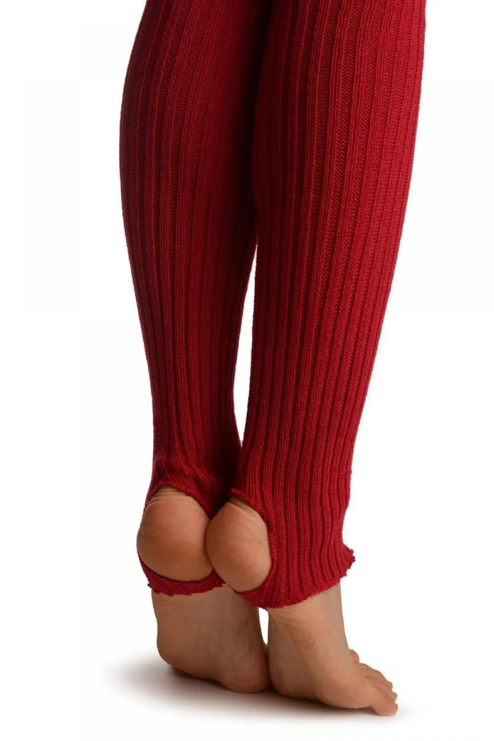 Cardinal Red Stirrup Dance/Ballet Leg Warmers