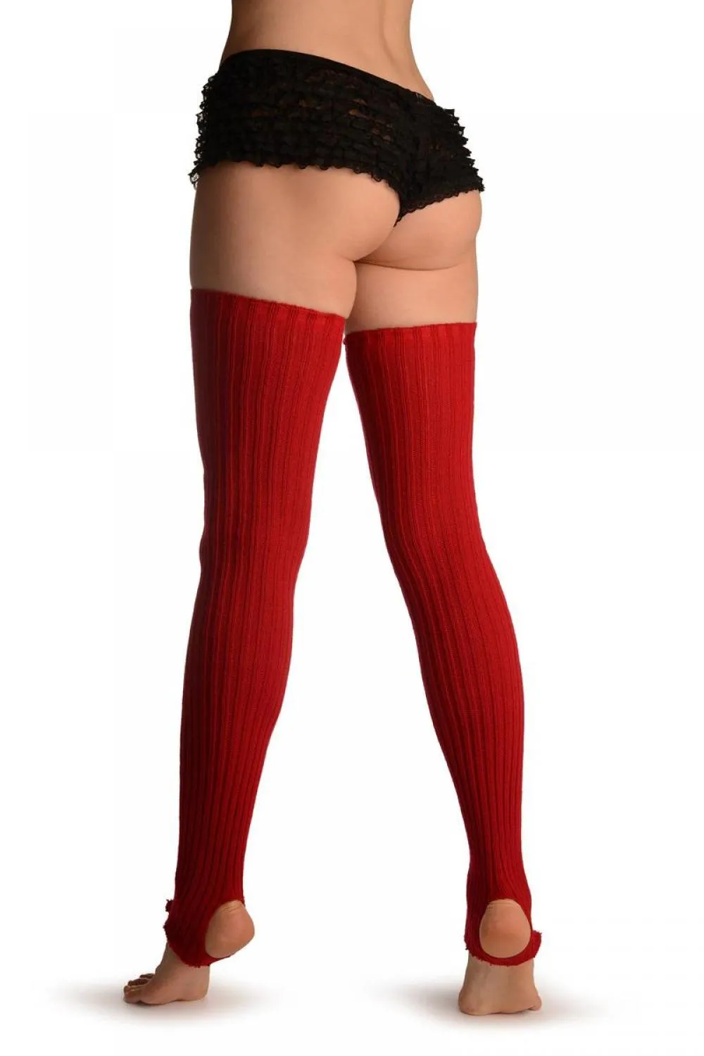 Cardinal Red Stirrup Dance/Ballet Leg Warmers