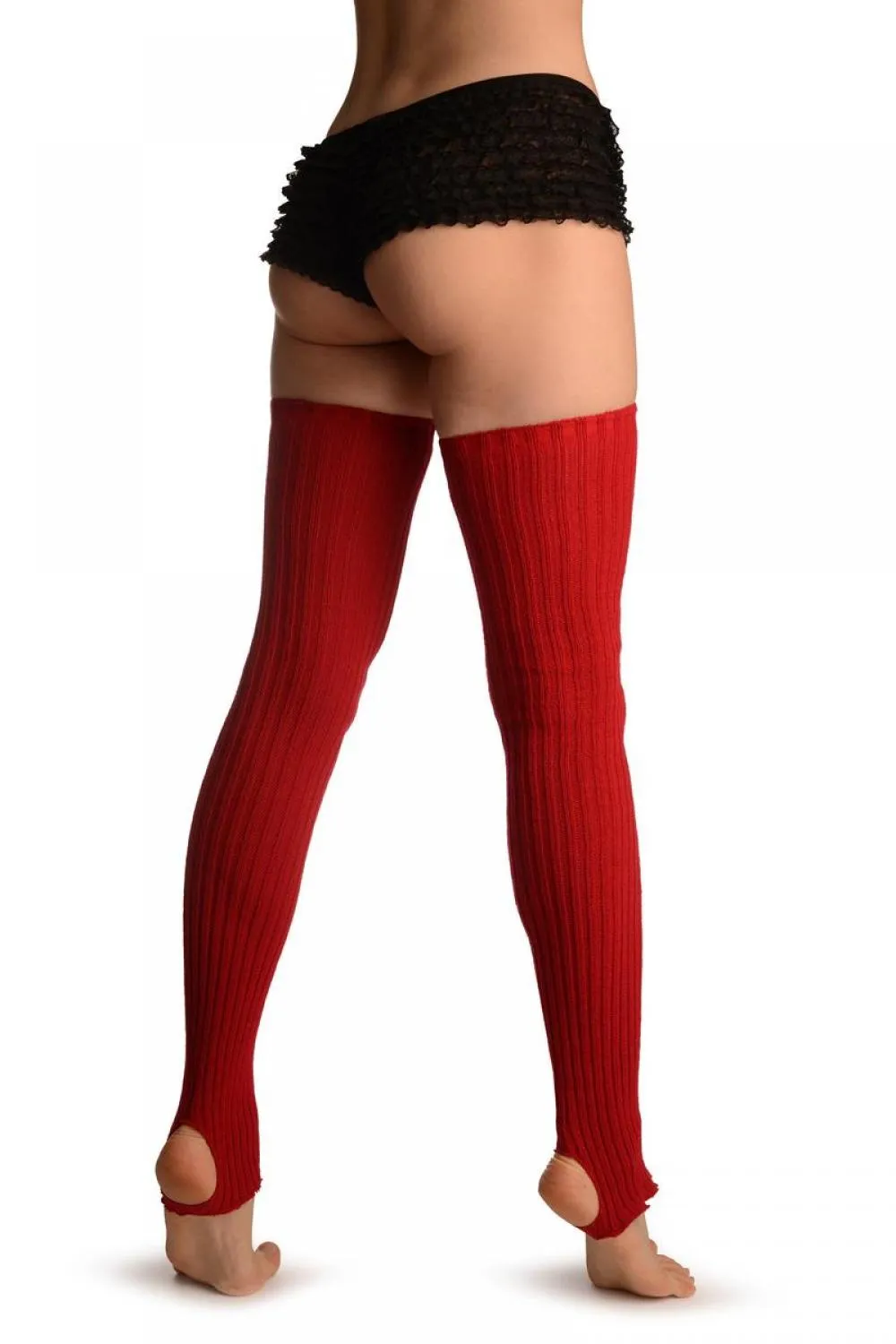 Cardinal Red Stirrup Dance/Ballet Leg Warmers