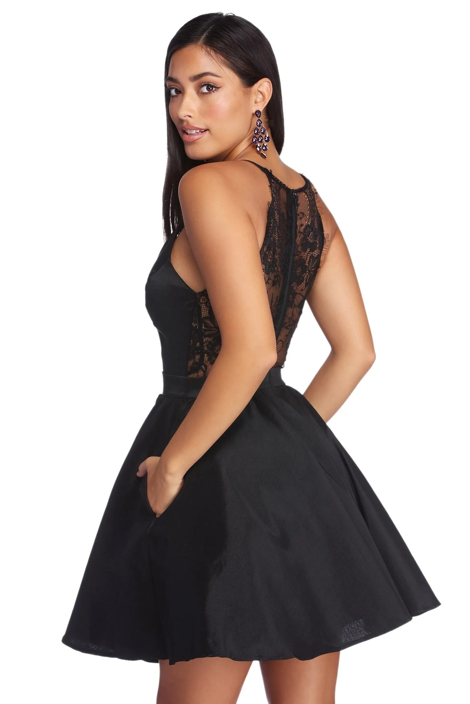 Cheyenne Taffeta Skater Dress