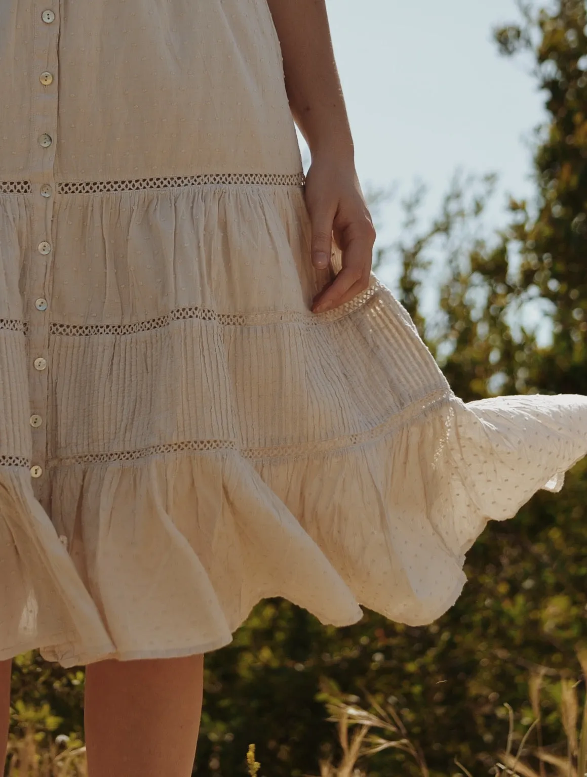 CHLOÈ SKIRT ANTIQUE WHITE