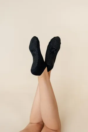 Classic Low Rise Grip Socks - Black