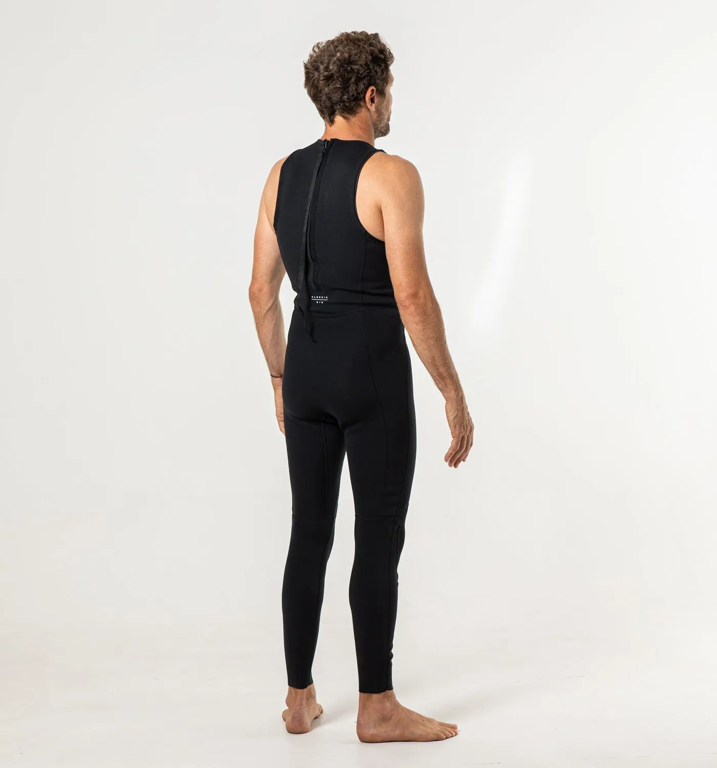 Classic Mens 2/2 Back Zip Sleeveless Long John Wetsuit