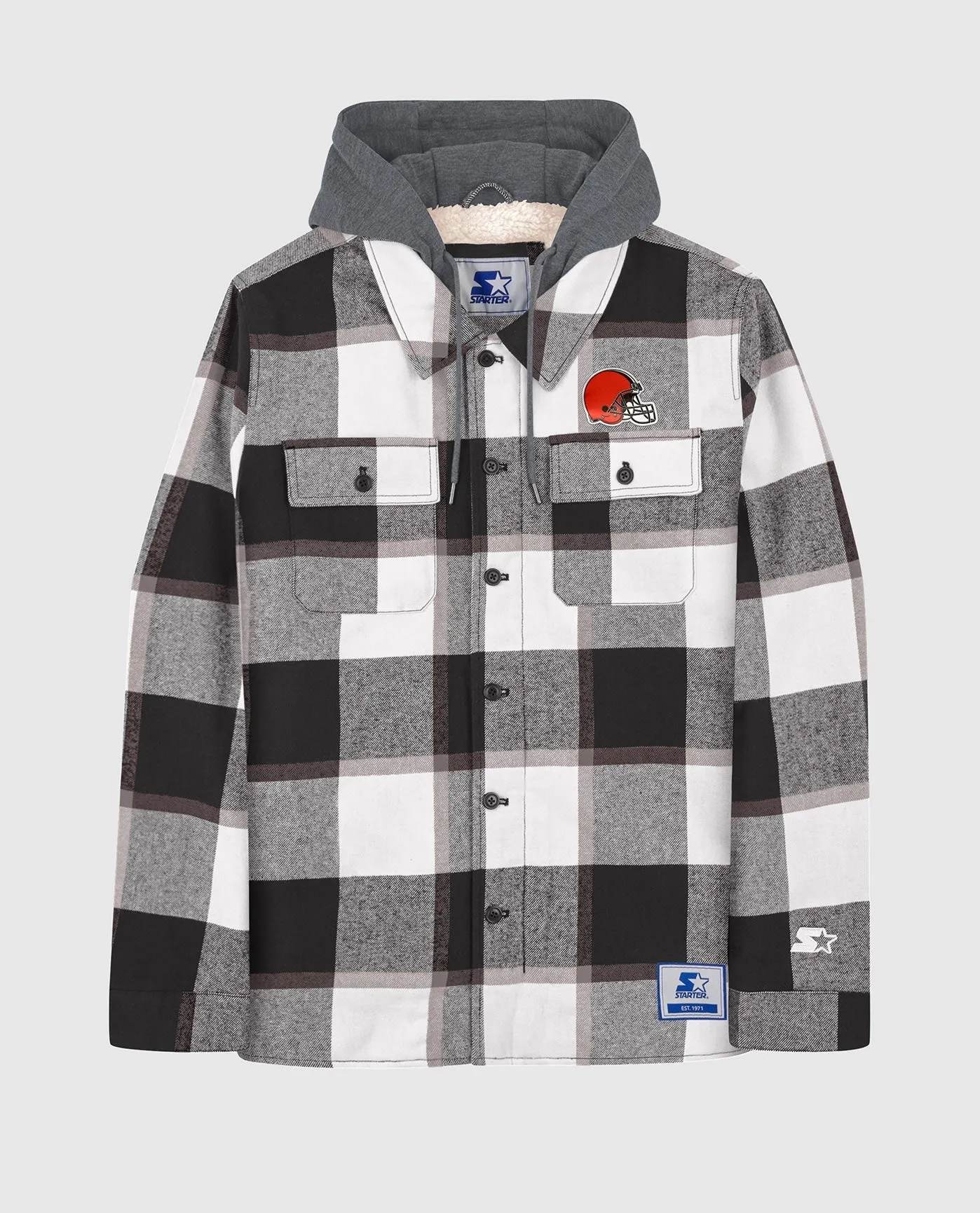 Cleveland Browns Sherpa Lined Plaid Jacket