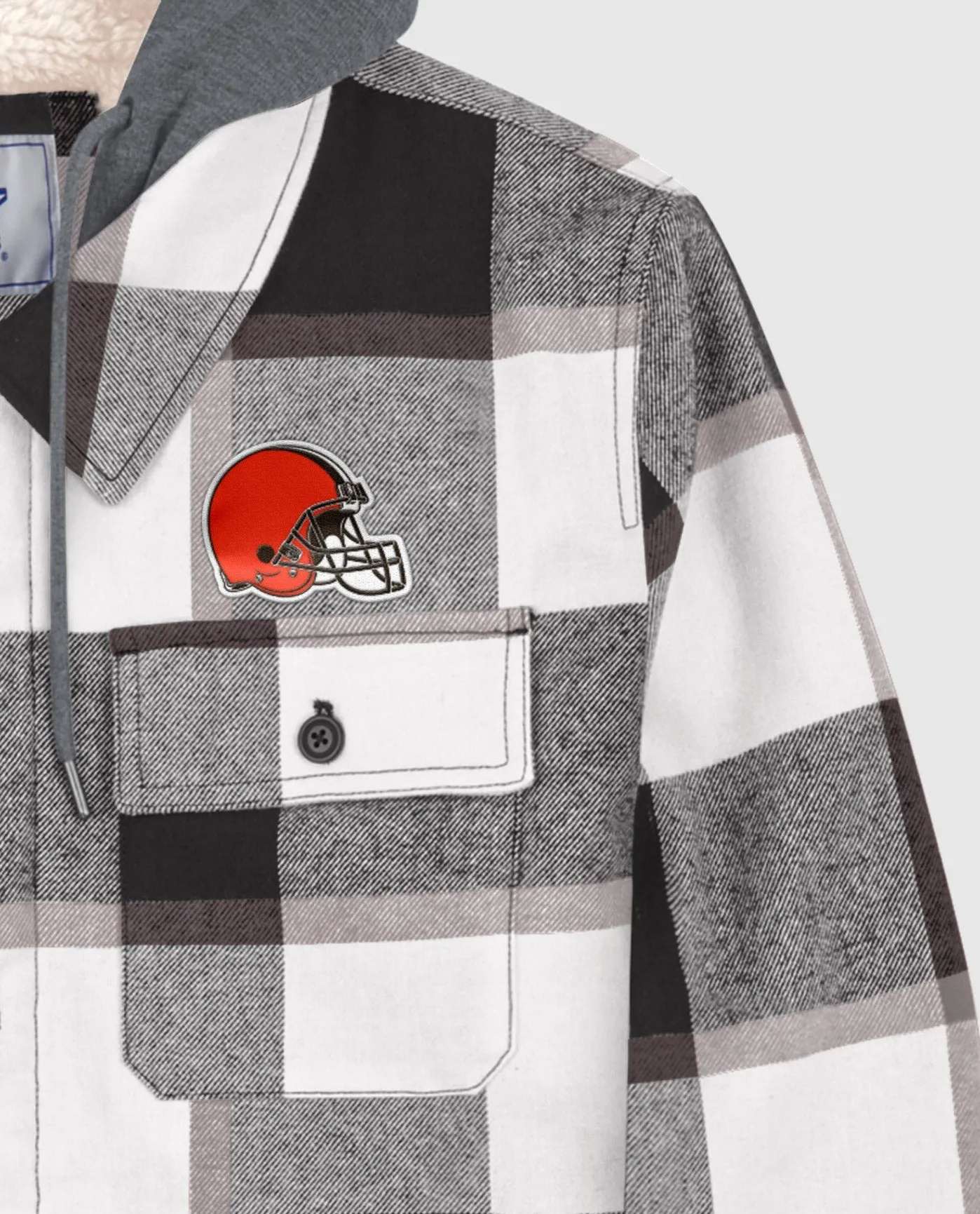 Cleveland Browns Sherpa Lined Plaid Jacket