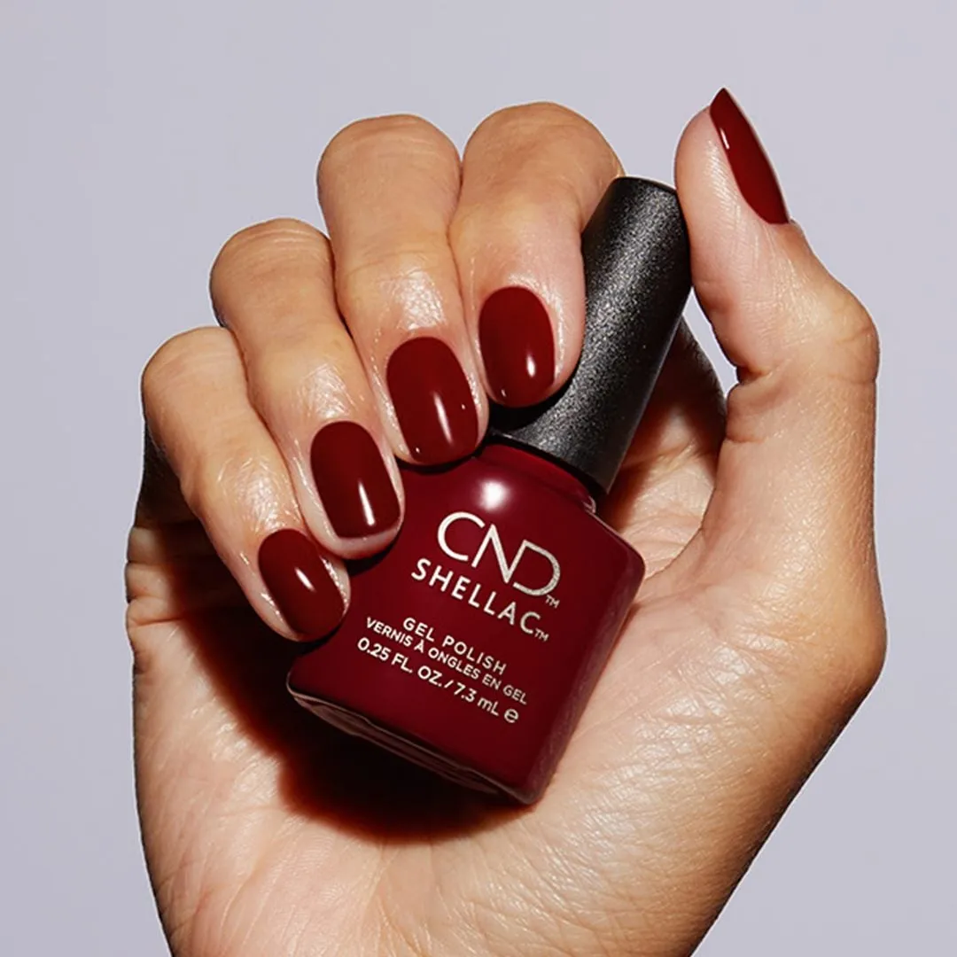 CND - Shellac Xpress5 Combo - Base, Top & Bordeaux Babe (0.25 oz)